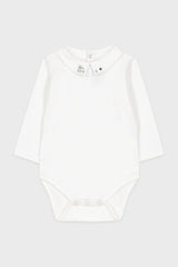 Embroidered White Bodysuit