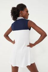Blanc 1/4 Zip Performance Tennis Dress