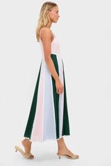 Pink, Green and Blue Striped Baxter Maxi Dress