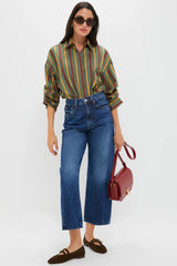 Chocolate Suede Buckle Nina Flats