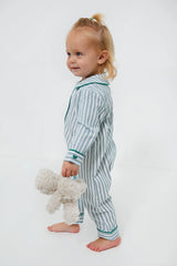 Infant Emerald Ticking Cambridge Romper