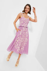 Lilac Thea Tie Dye Print Tank Dress