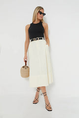 Cream Karina Cotton Skirt