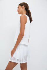 White Performance Cotton Sasha Tank