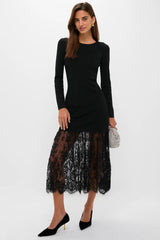 Black Knit Giavanna Maxi Dress