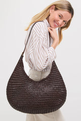 Dark Brown Luna Piena Hobo Bag