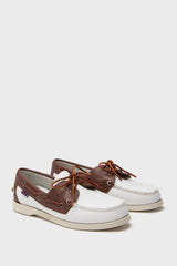 White Brown Portland Docksides