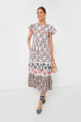 Navy Paradiso V Neck Maxi Dress
