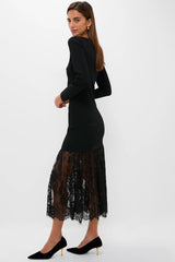 Black Knit Giavanna Maxi Dress