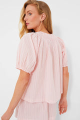 Slumber Stripe The Smocked Sleep Top
