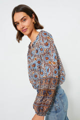 Caspia Silva Blouse
