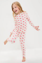Pink Chickens Kids Bamboo Pj Set