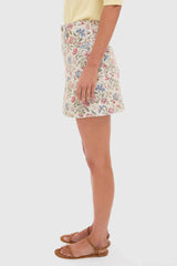 Dianthus Floral Denim Morrow Mini Skirt