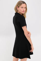 Black Knit Renata Polo Dress