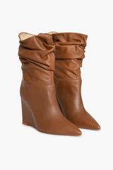 Tan Ashlee Wedge Boots