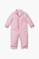Infant Antique Red Ticking Romper
