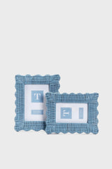 4x6 Blue Wicker Weave Frame