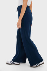 Navy Wide Leg Comfort Stretch Finn Pants