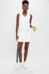 White Pique Meyer V Neck