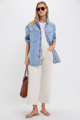 90s Blue Organic Denim Overshirt