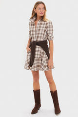 Brown Plaid Callahan Shirt Dress