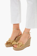 Gold Peri Platform Wedges
