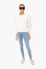 Ivory Scallop Sweatshirt