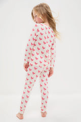 Pink Chickens Kids Bamboo Pj Set