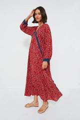 Pinwheel Red Fiore Maxi Dress