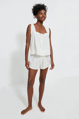 True White The Eyelet Tap Short