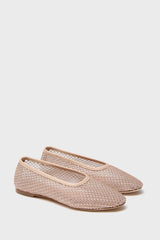 Champagne Alba Studded Ballet Flat
