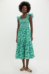 Mint Julep Floral Eleanor Midi Dress