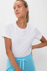 White Performance Cotton Jocelyn Tee