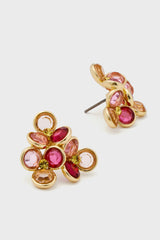 Pink Crystal Mava Earrings