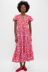 Eclipse Red V-Neck Maxi Dress