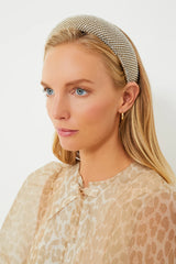 Gold Diamante Bellamy Puffy Headband