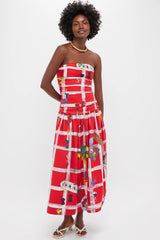 Picnic Red Malla Dress