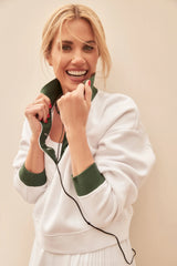 White Miles Collared Pullover