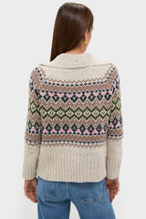 Egg Shell Fair Isle Elodie Sweater