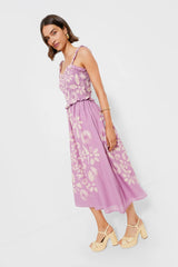 Lilac Thea Tie Dye Print Tank Dress