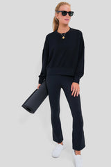 Black High Rise Compression Spandex Millie Yoga Pant