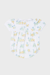 Chicks Print Smocked Bubble