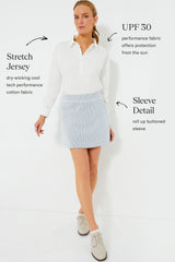 White Long Sleeve Performance Cotton Harrison Polo