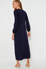 Navy Double Knit Lennox Dress