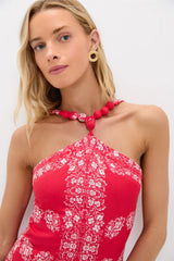 Red Floral Wauwinet Maxi Dress