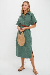 Green Stripe Reina Dress