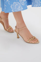 Nude Leather Ava Heels