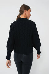 Black Cotton Collins Cardigan