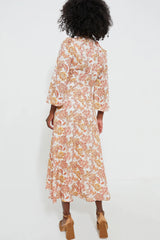 Saffron Floral Sophia Maxi Dress
