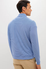 Sport Navy Perth Sugar Stripe Quarter Zip